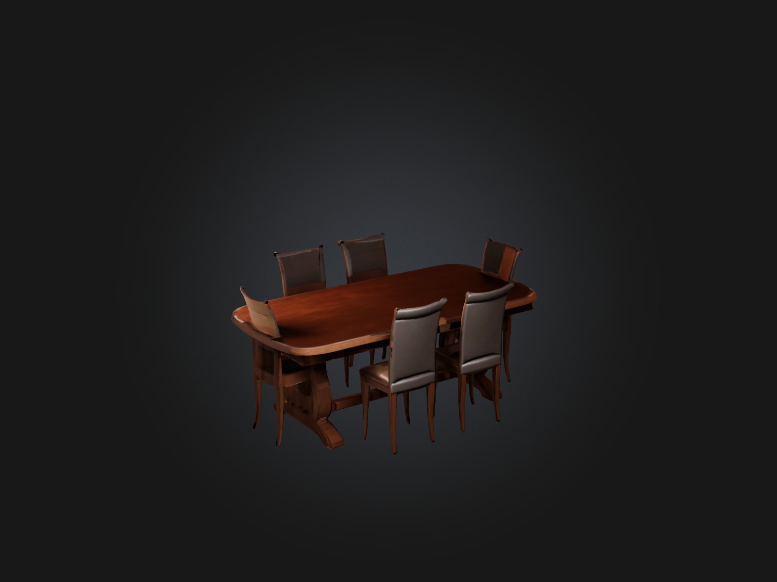 Realistic Table Model Low-poly 3D model_4