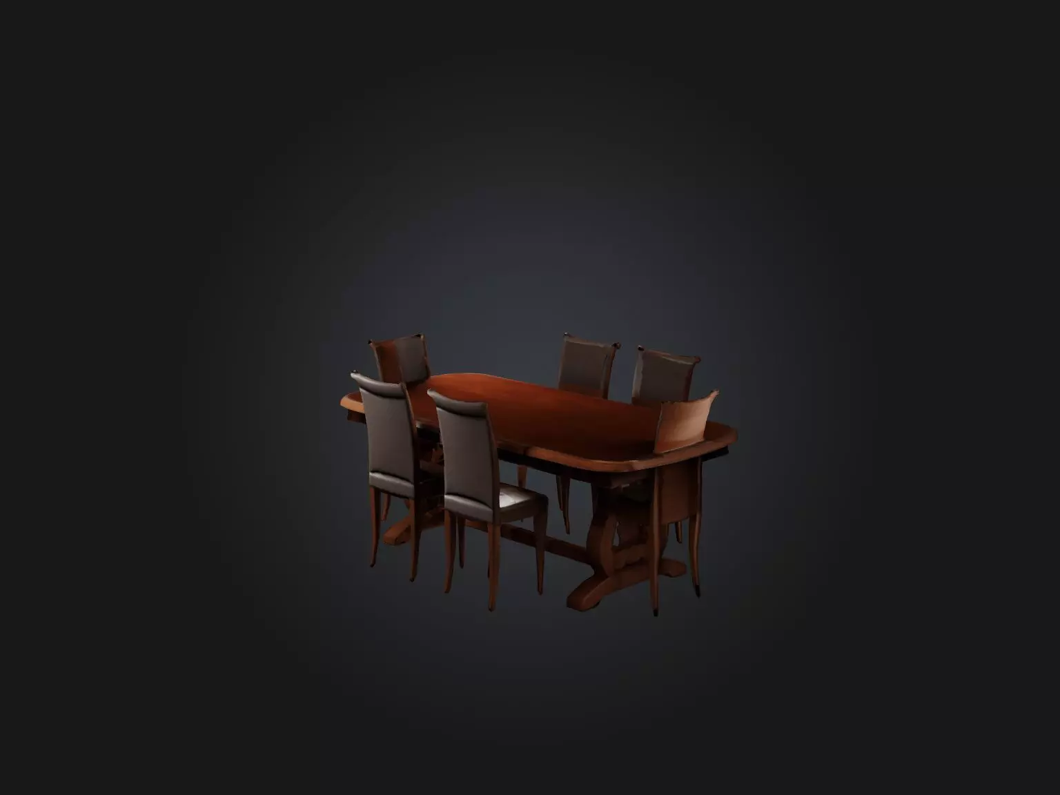 Realistic Table Model Low-poly 3D model_0