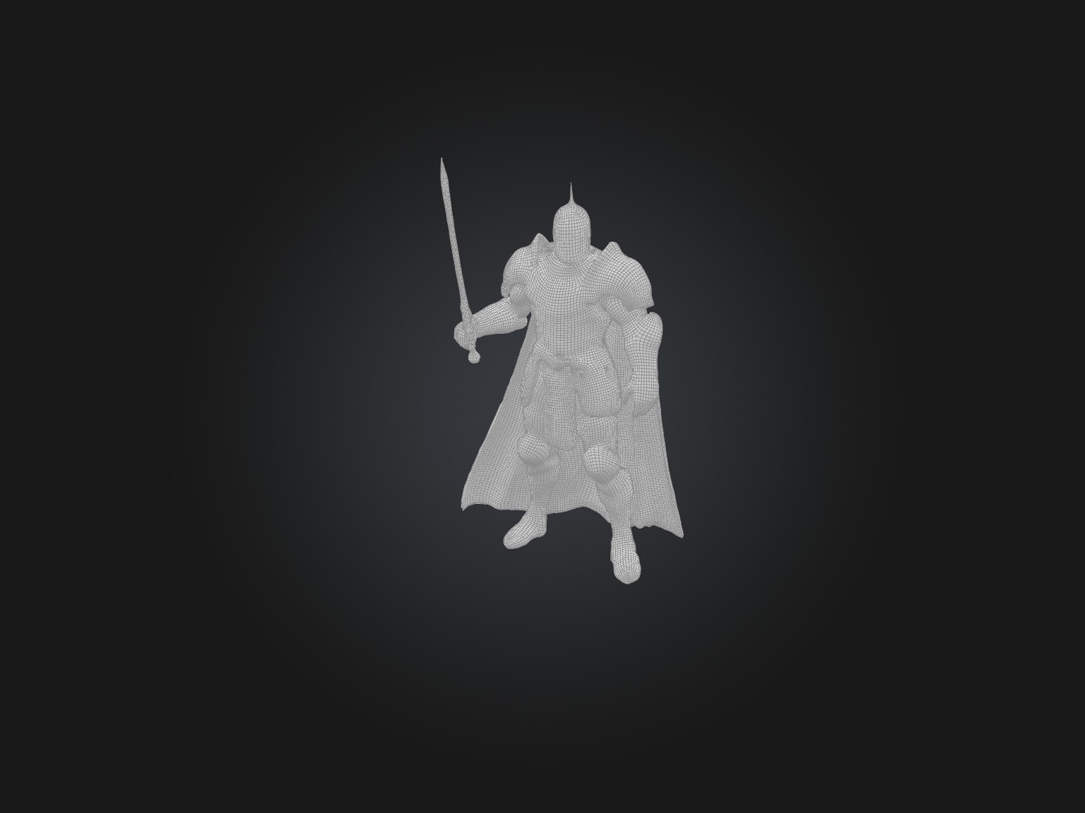 Realistic Knight Model Low-poly 3D model_2