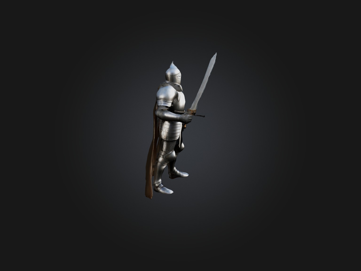 Realistic Knight Model Low-poly 3D model_5
