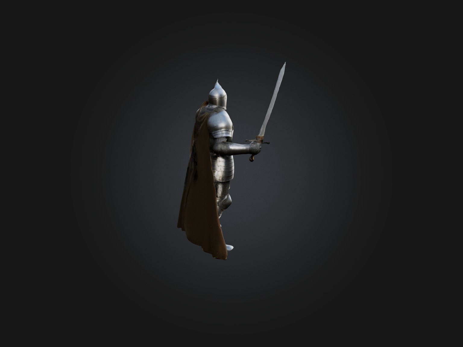 Realistic Knight Model Low-poly 3D model_6