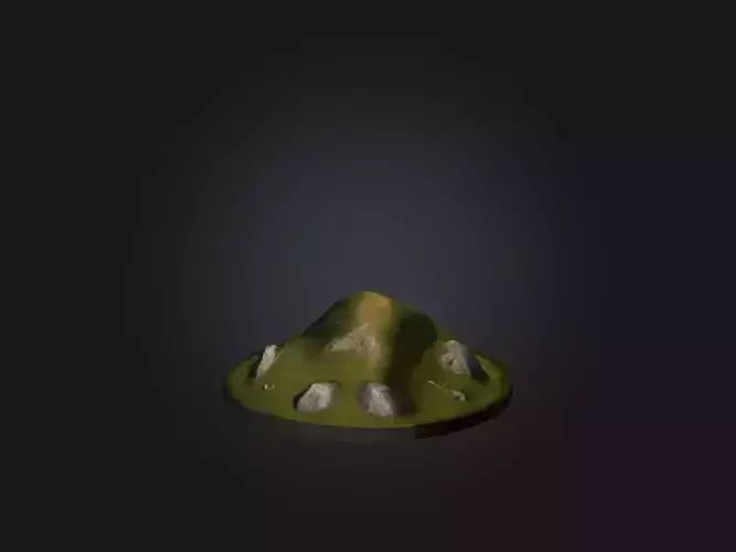 Realistic Hill Model Low-poly 3D model