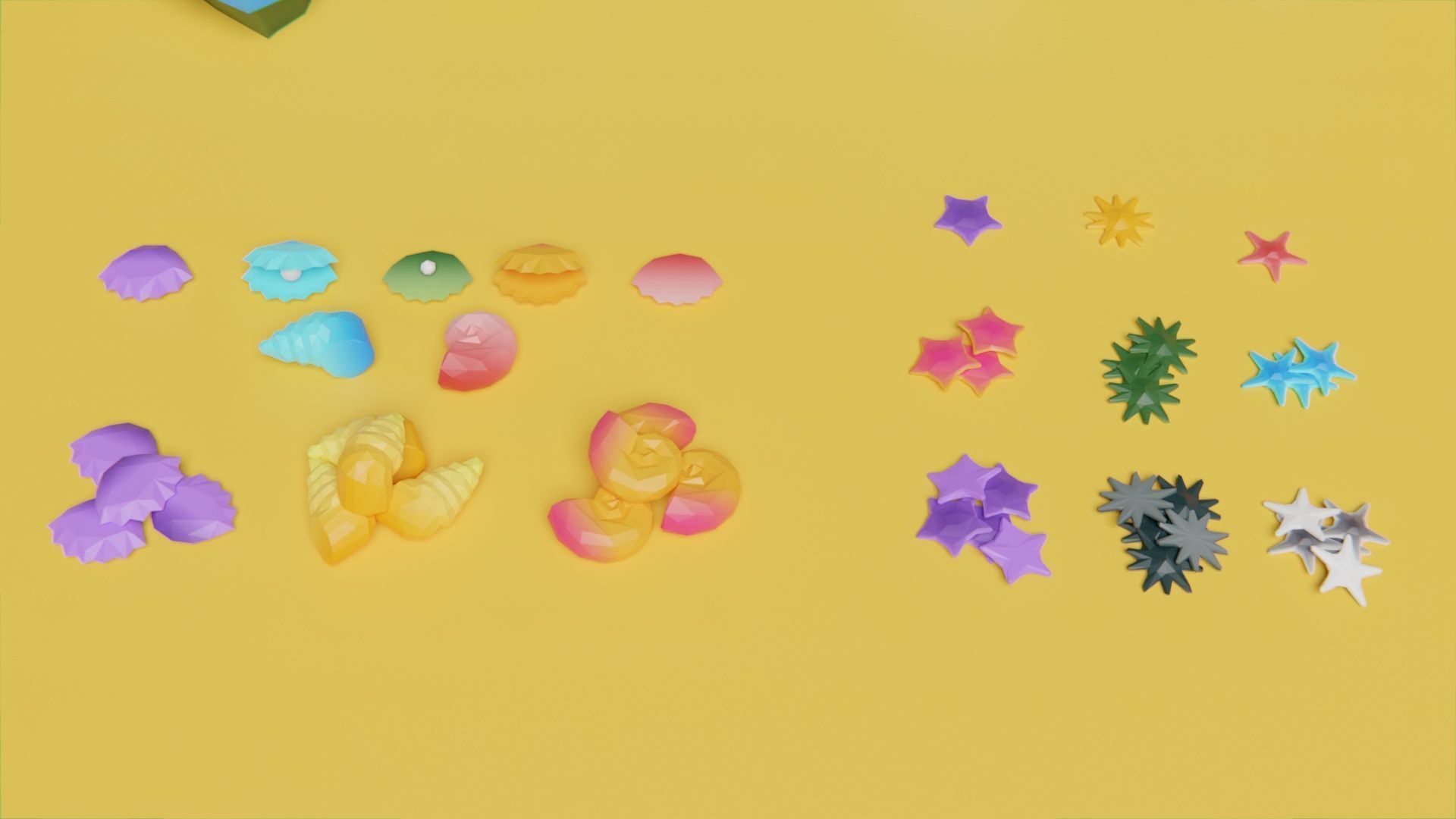 low poly Nature Underwater world pack Low-poly 3D model_20