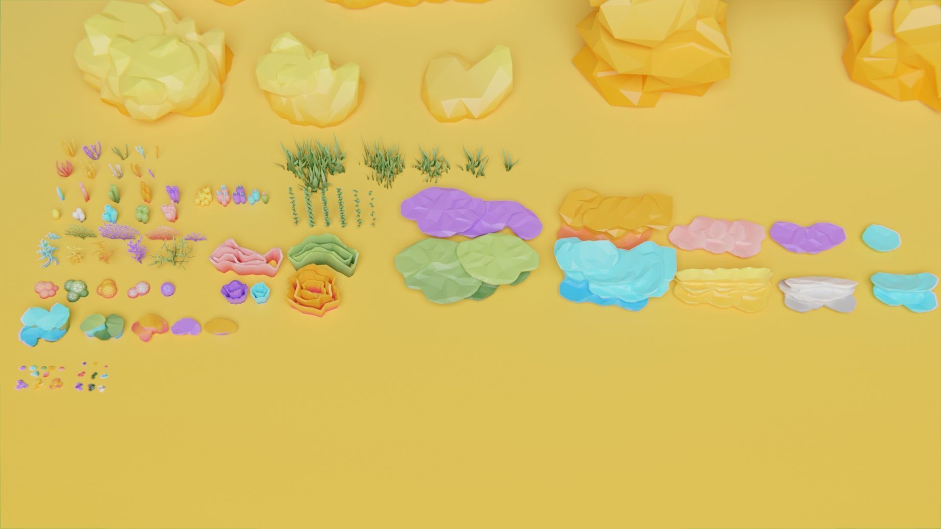 low poly Nature Underwater world pack Low-poly 3D model_18