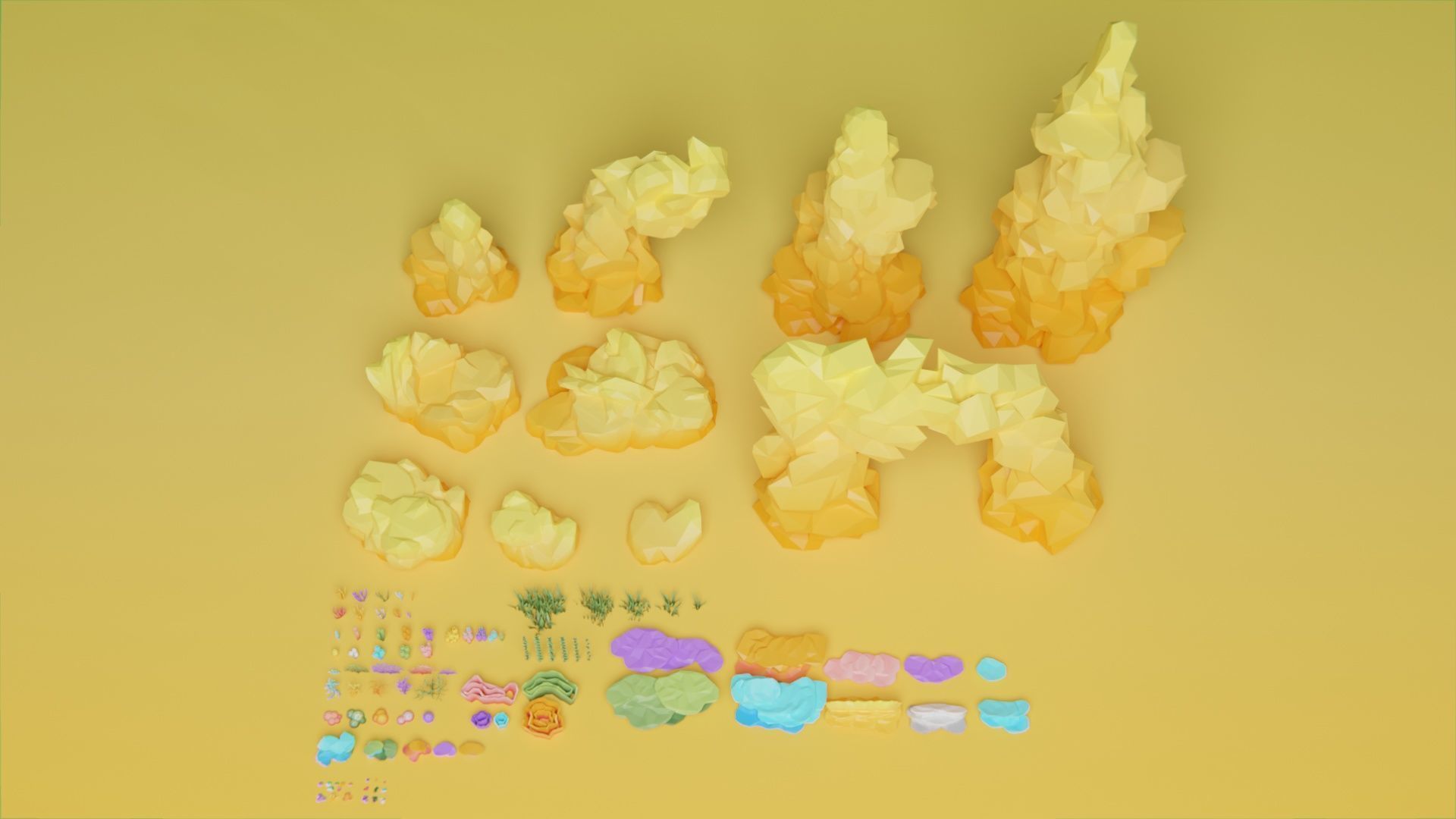 low poly Nature Underwater world pack Low-poly 3D model_12