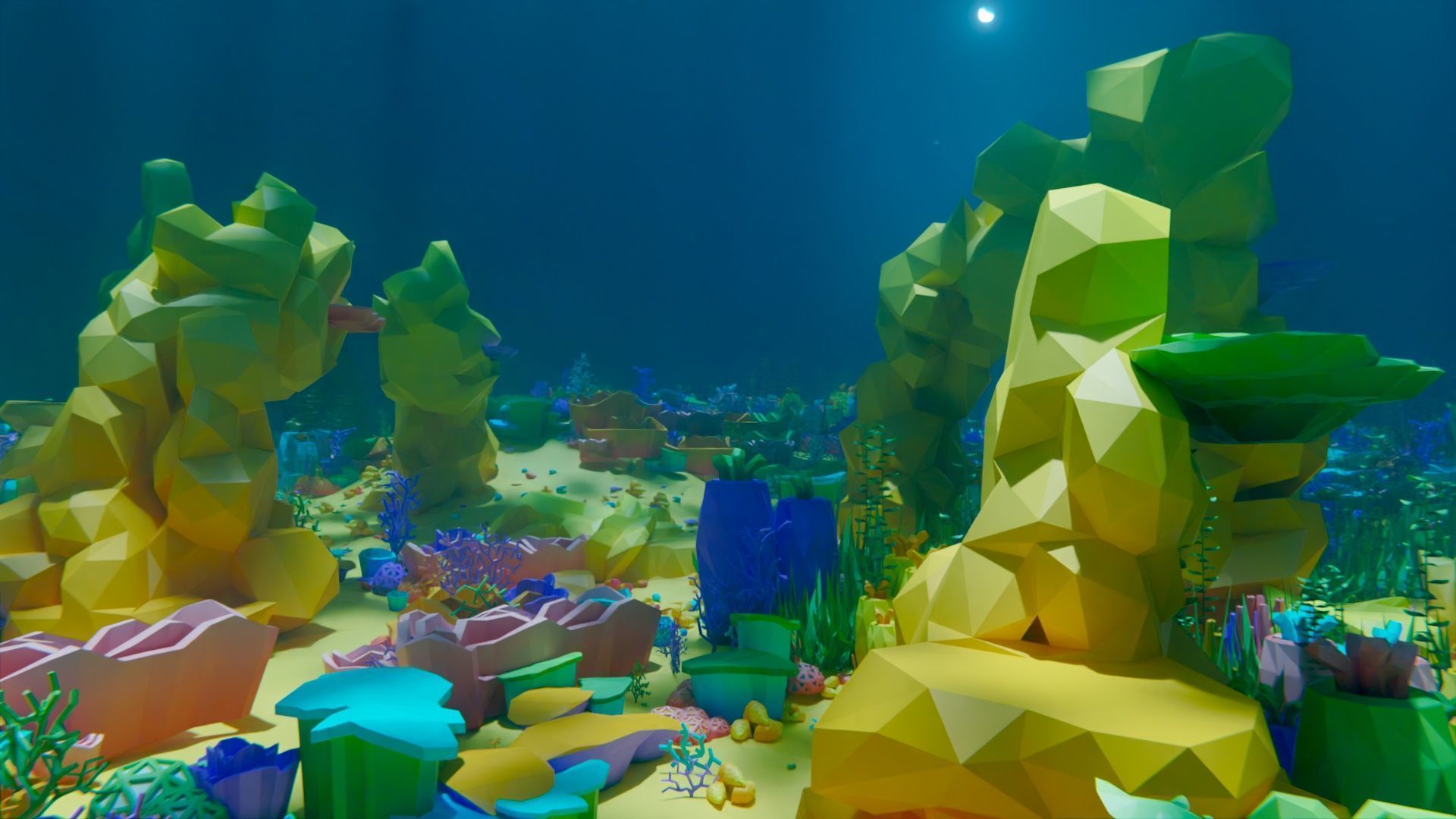 low poly Nature Underwater world pack Low-poly 3D model_4