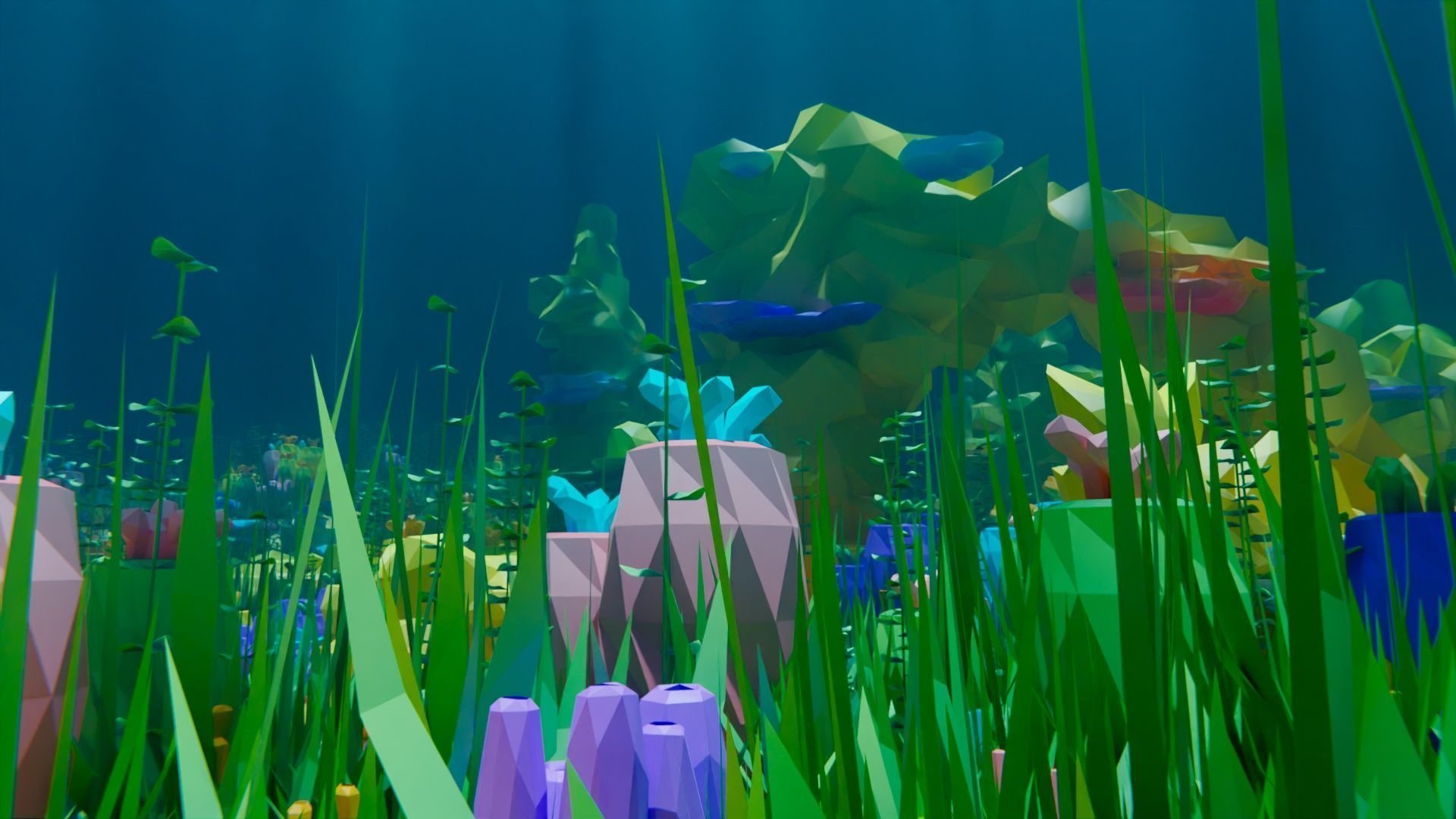 low poly Nature Underwater world pack Low-poly 3D model_8