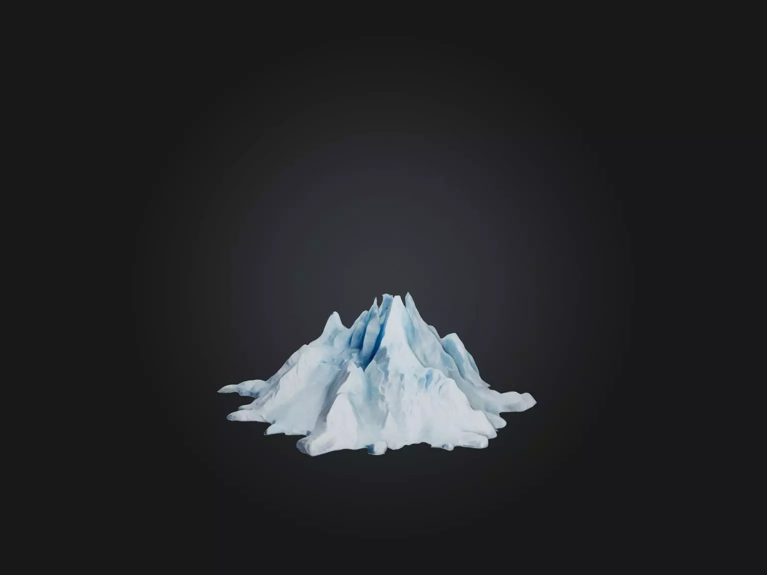 Realistic Glacier Model Low-poly 3D model_0