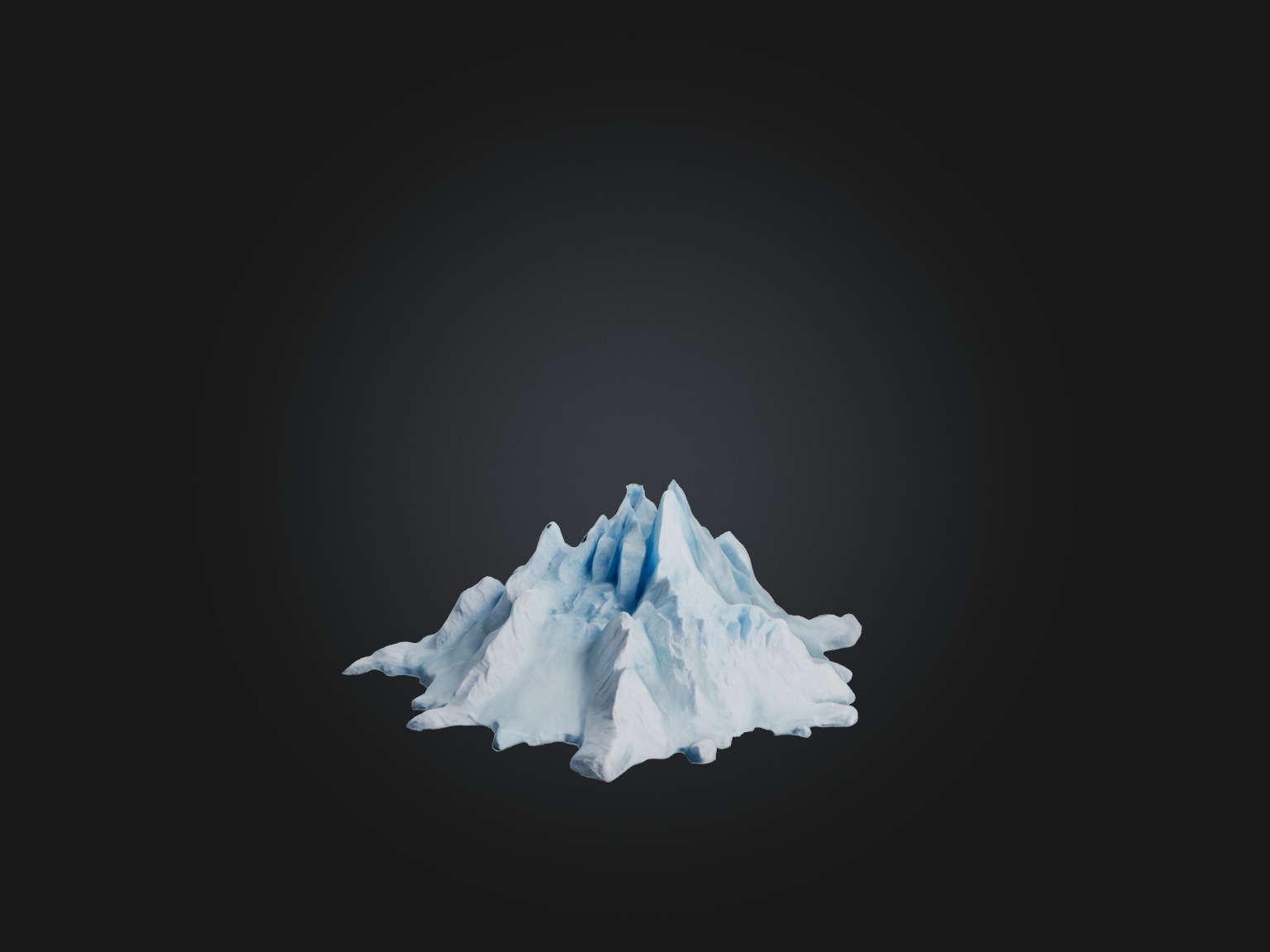 Realistic Glacier Model Low-poly 3D model_1