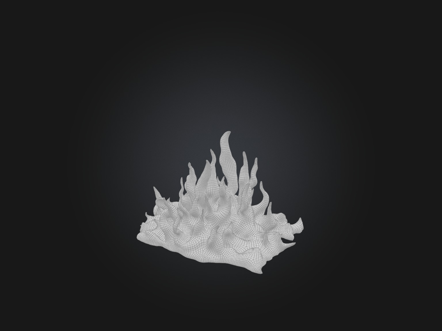 Realistic Fire Model Low-poly 3D model_2
