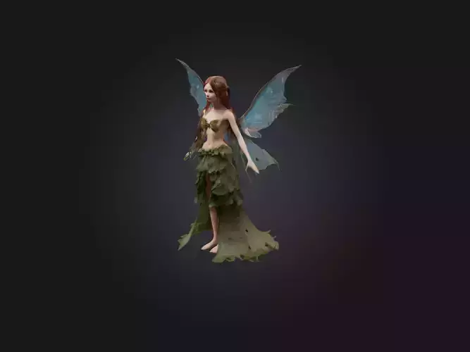 Realistic Fairy Model Low-poly 3D model