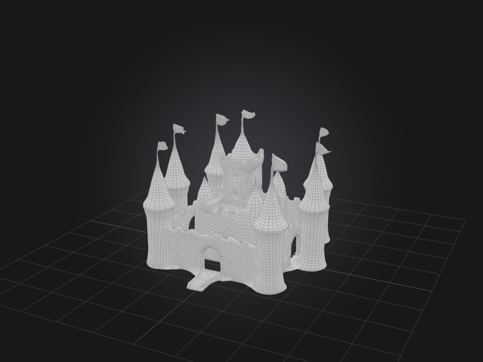 Realistic Castle Model Low-poly 3D model_2