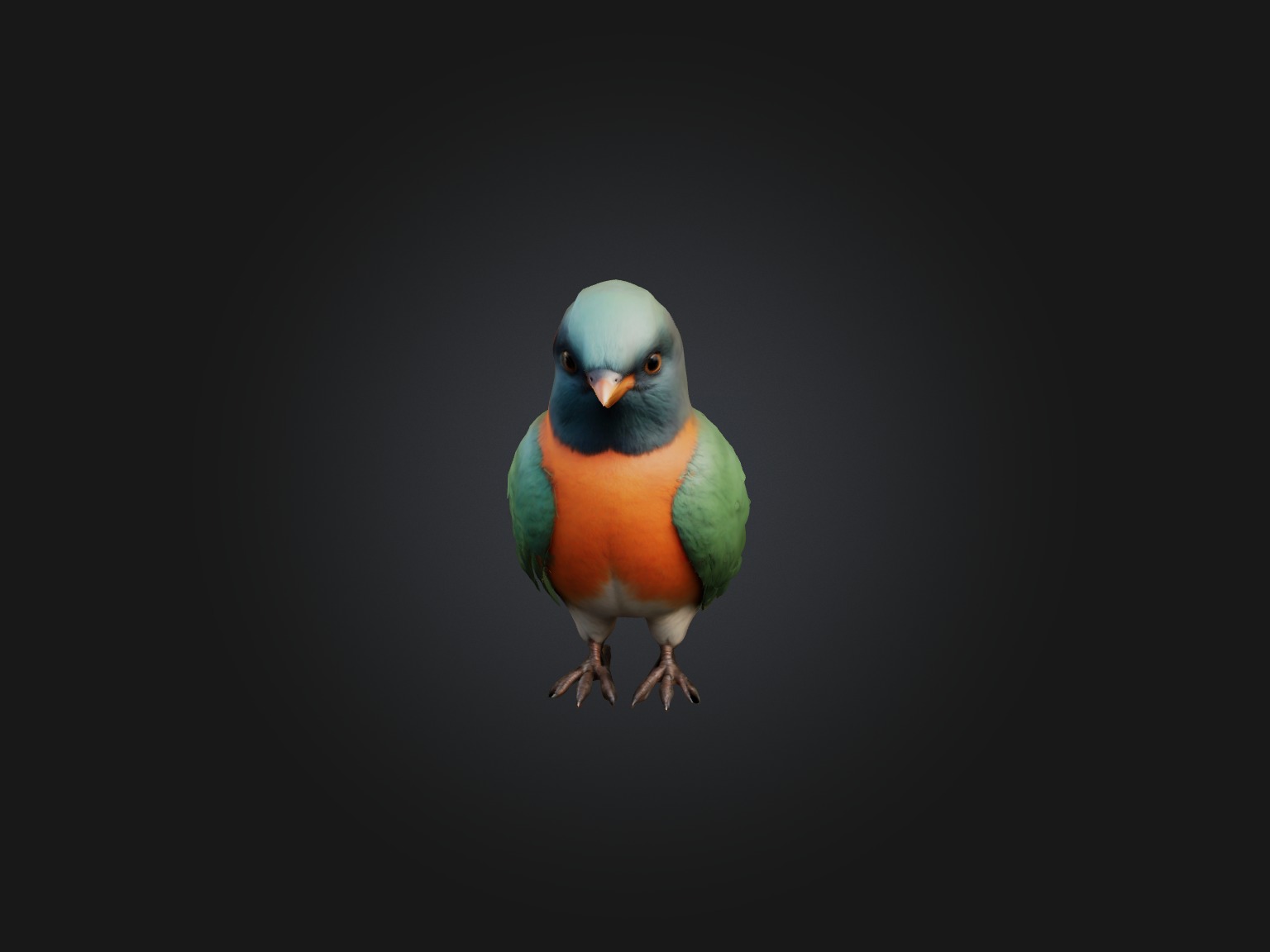 Realistic Bird Model Low-poly 3D model_3