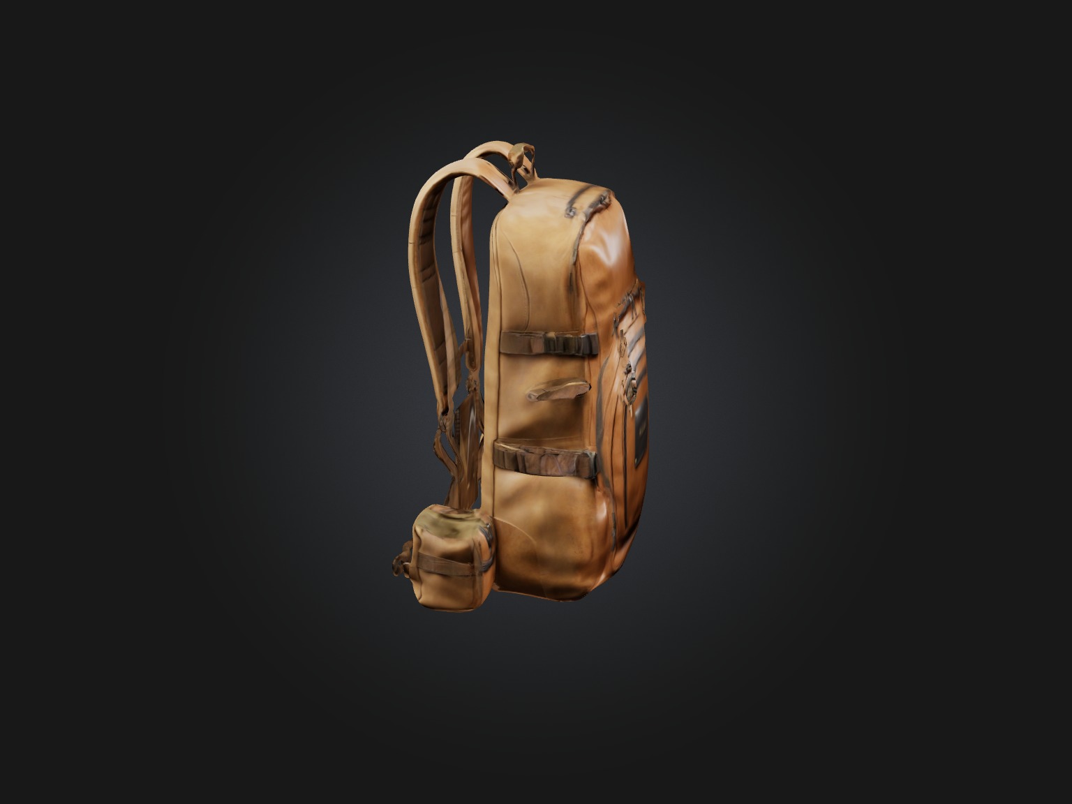 Realistic Backpack Model Low-poly 3D model_4