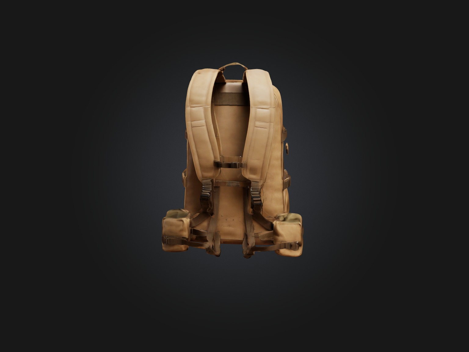 Realistic Backpack Model Low-poly 3D model_6