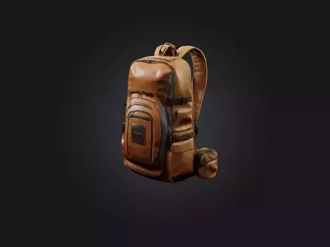 Realistic Backpack Model Low-poly 3D model