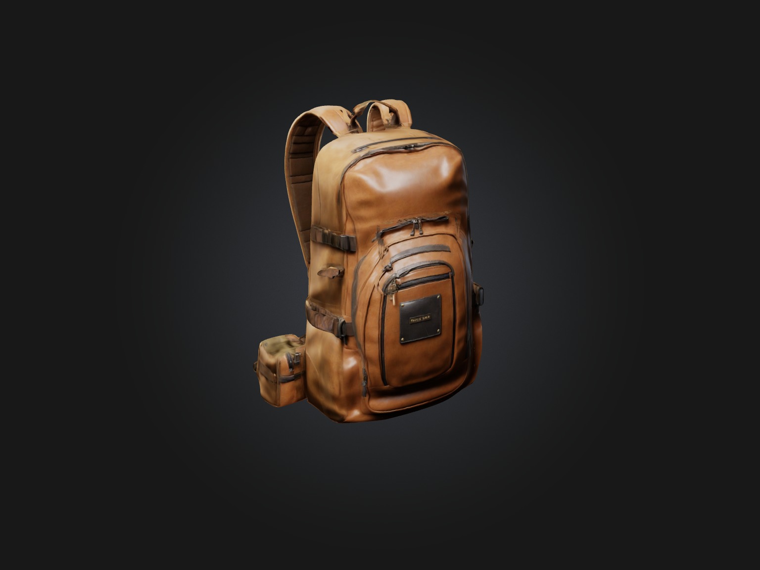 Realistic Backpack Model Low-poly 3D model_3