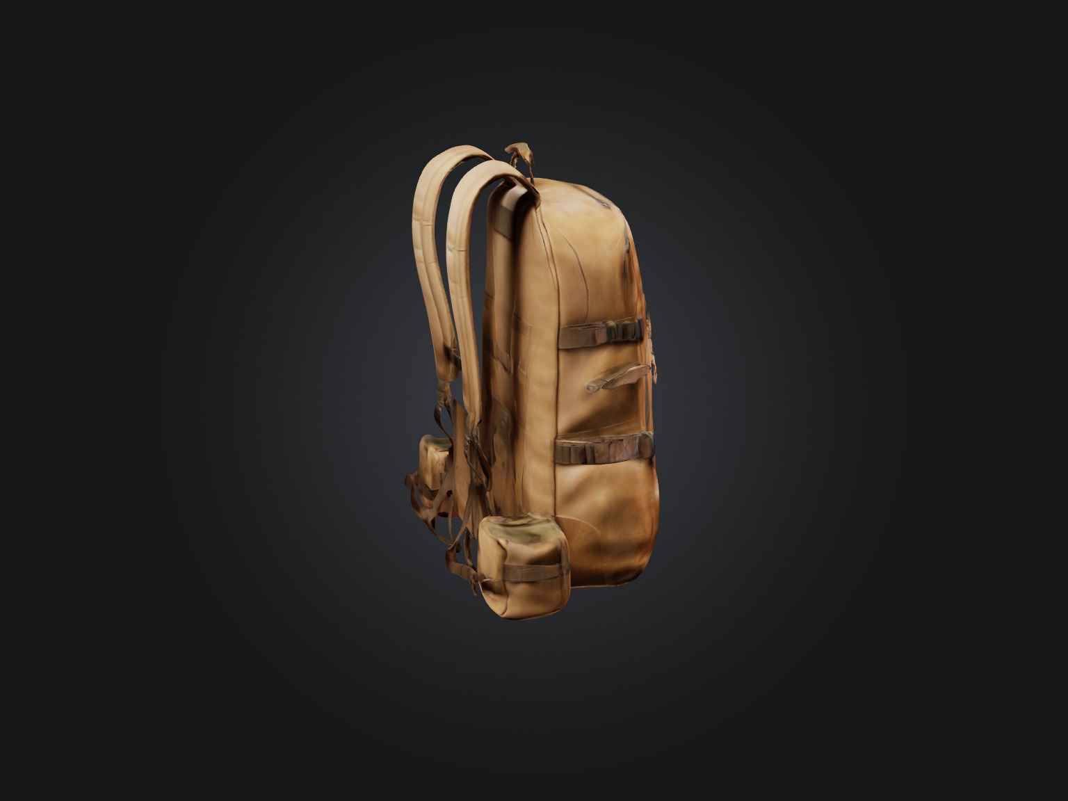 Realistic Backpack Model Low-poly 3D model_5