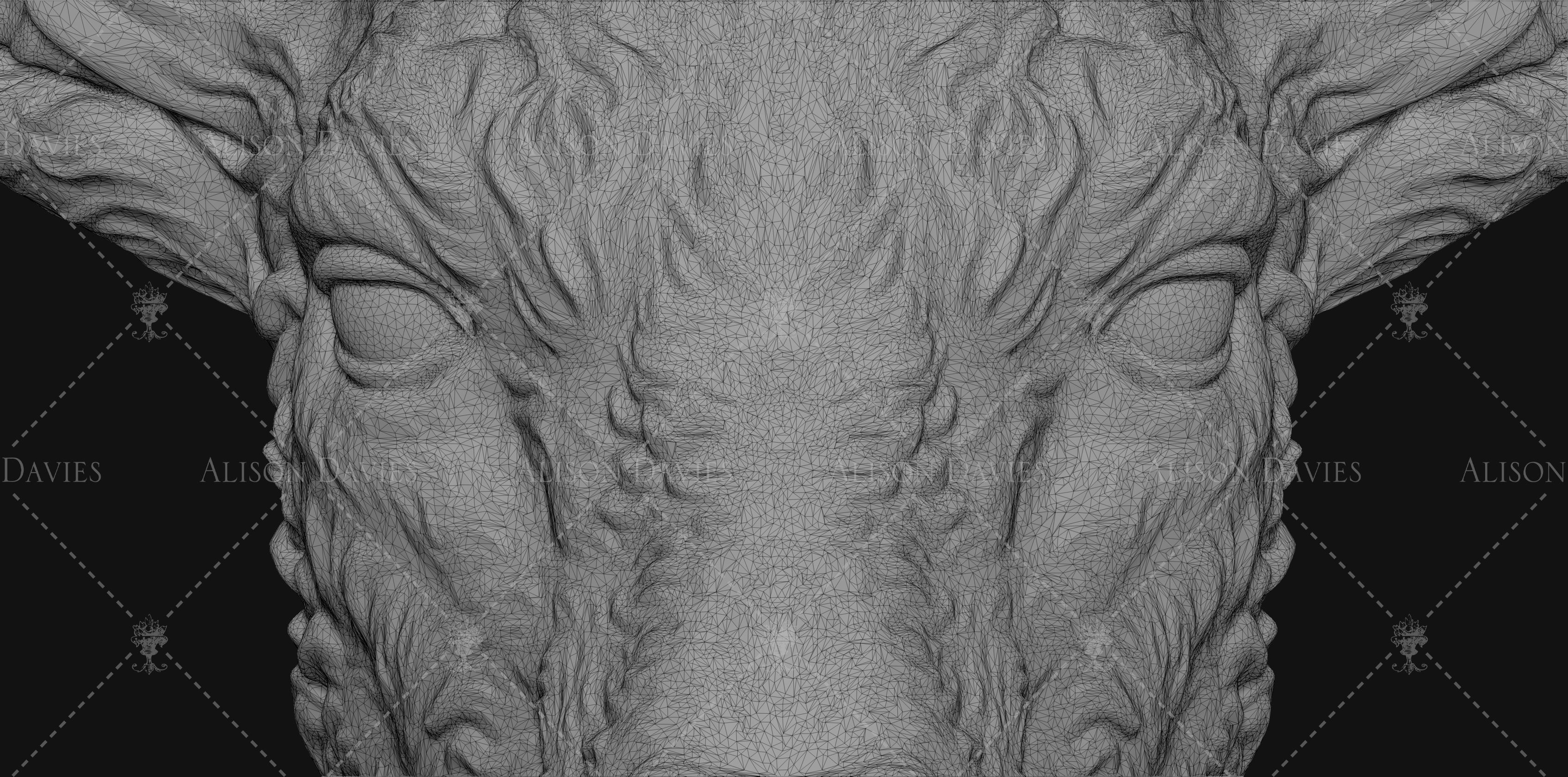 Deer wall mounted model 3D print model 3D print model_4