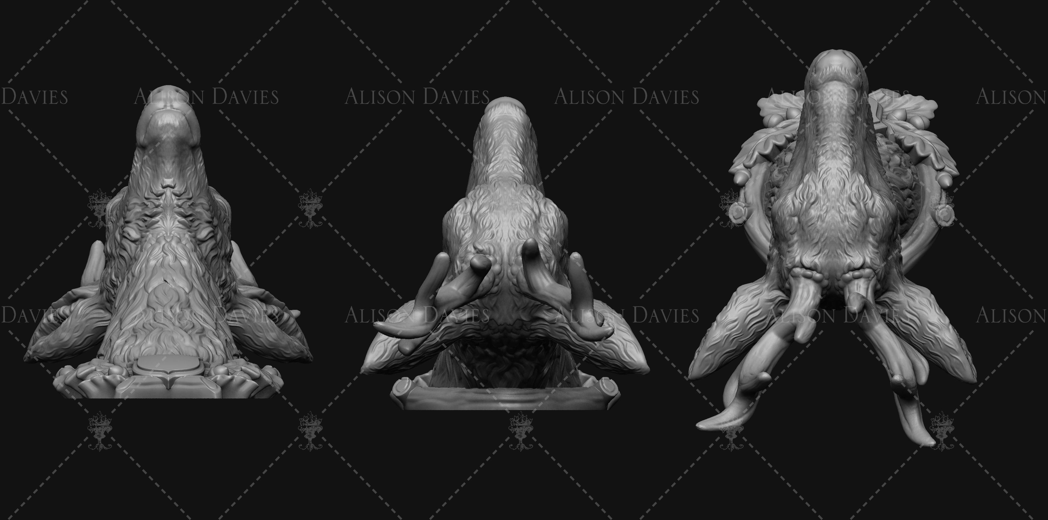 Deer wall mounted model 3D print model 3D print model_2