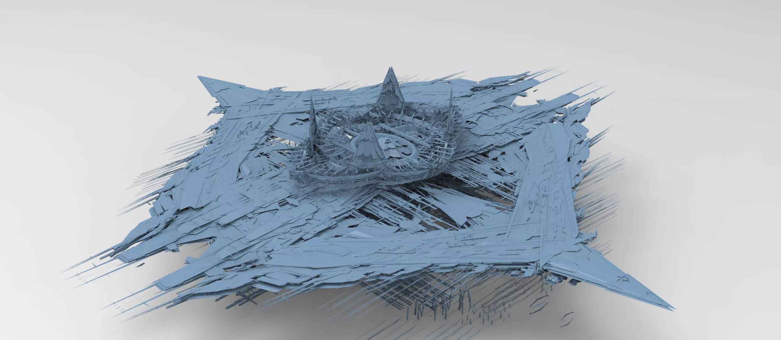 Cyberpunk magma oil rig 1  3D model_0