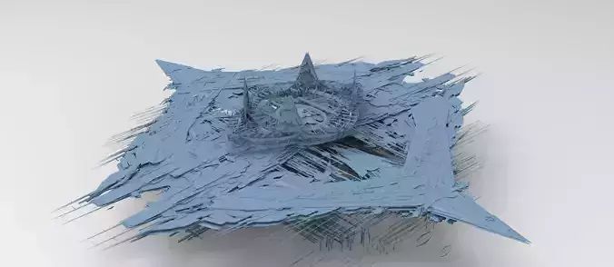 Cyberpunk magma oil rig 1 