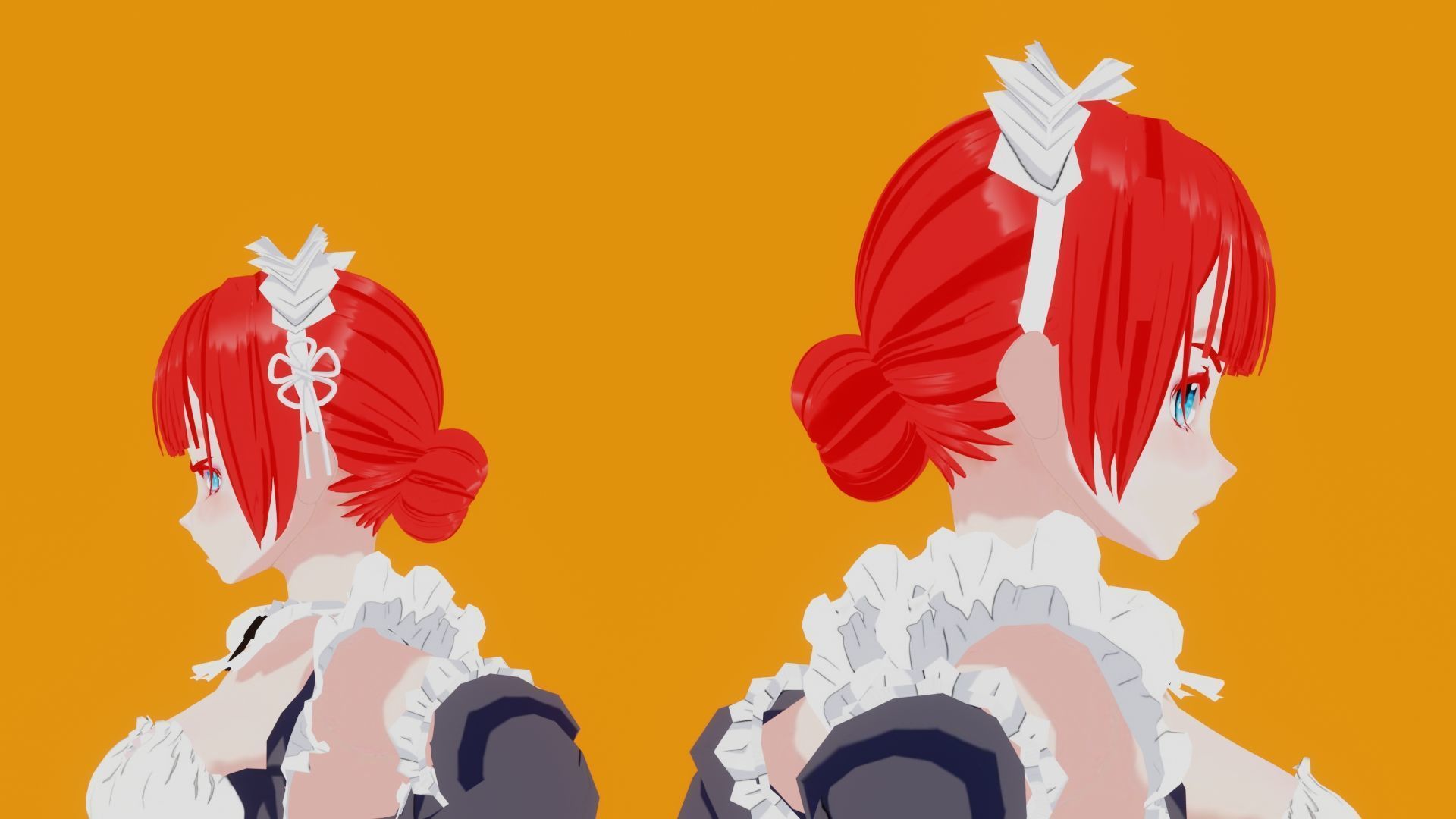 Anime Maid 3D model_9