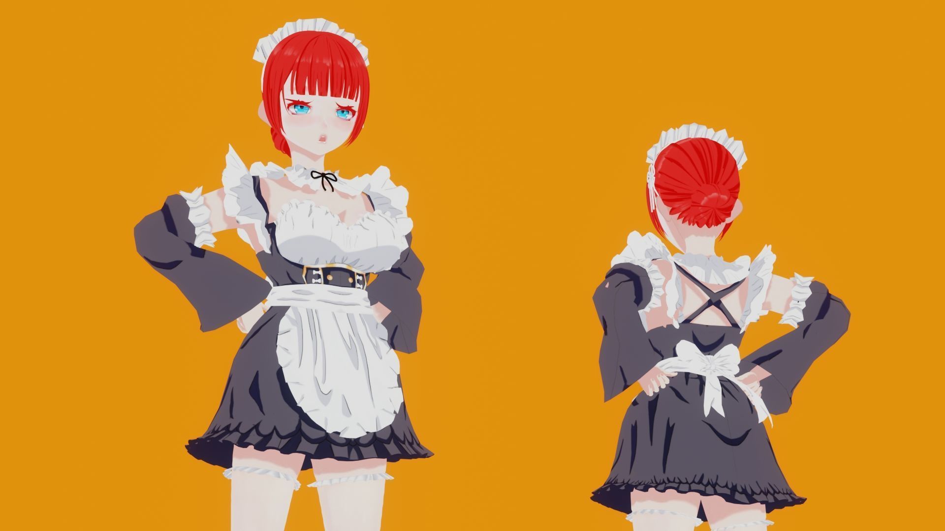 Anime Maid 3D model_8