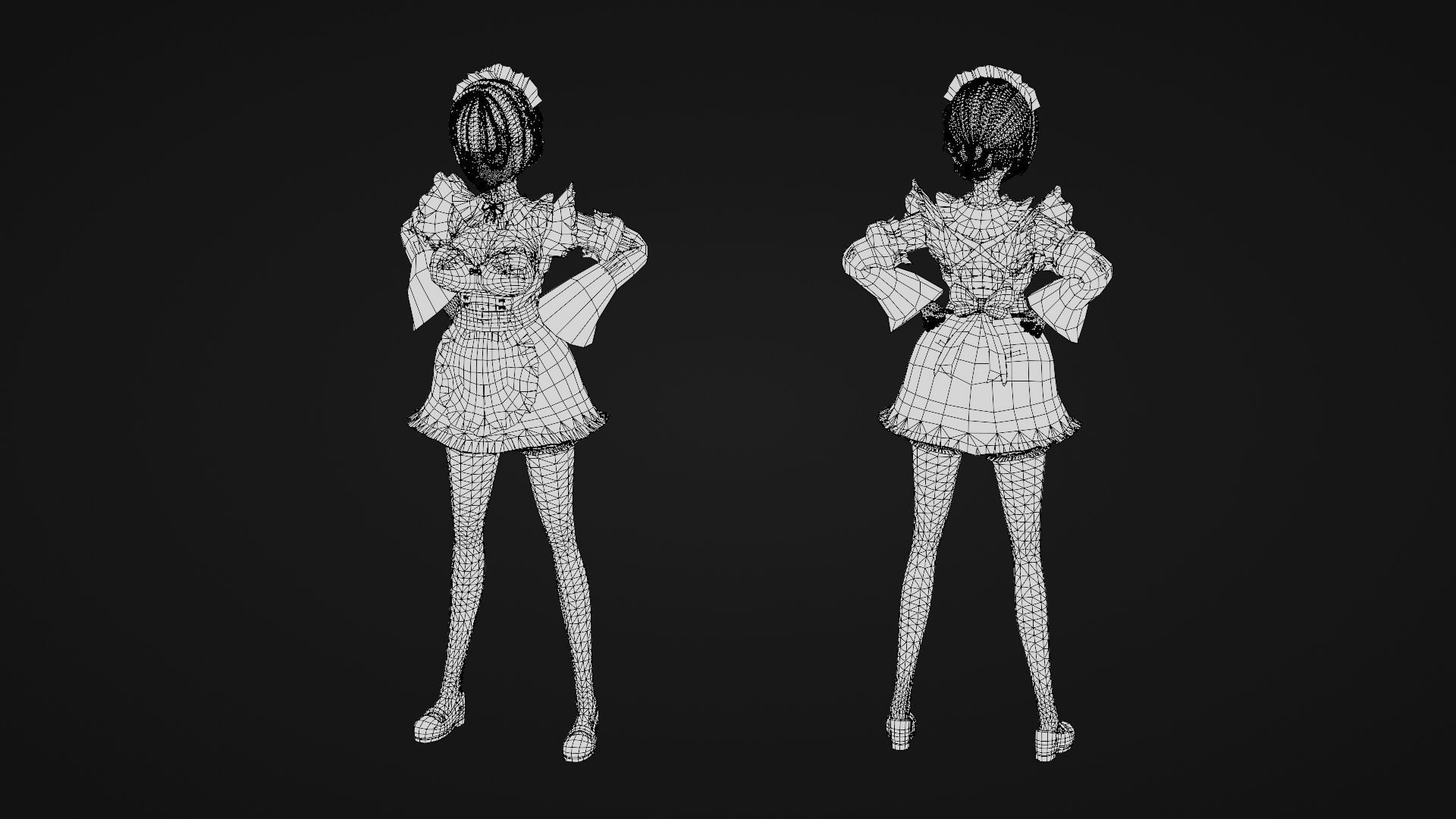 Anime Maid 3D model_14
