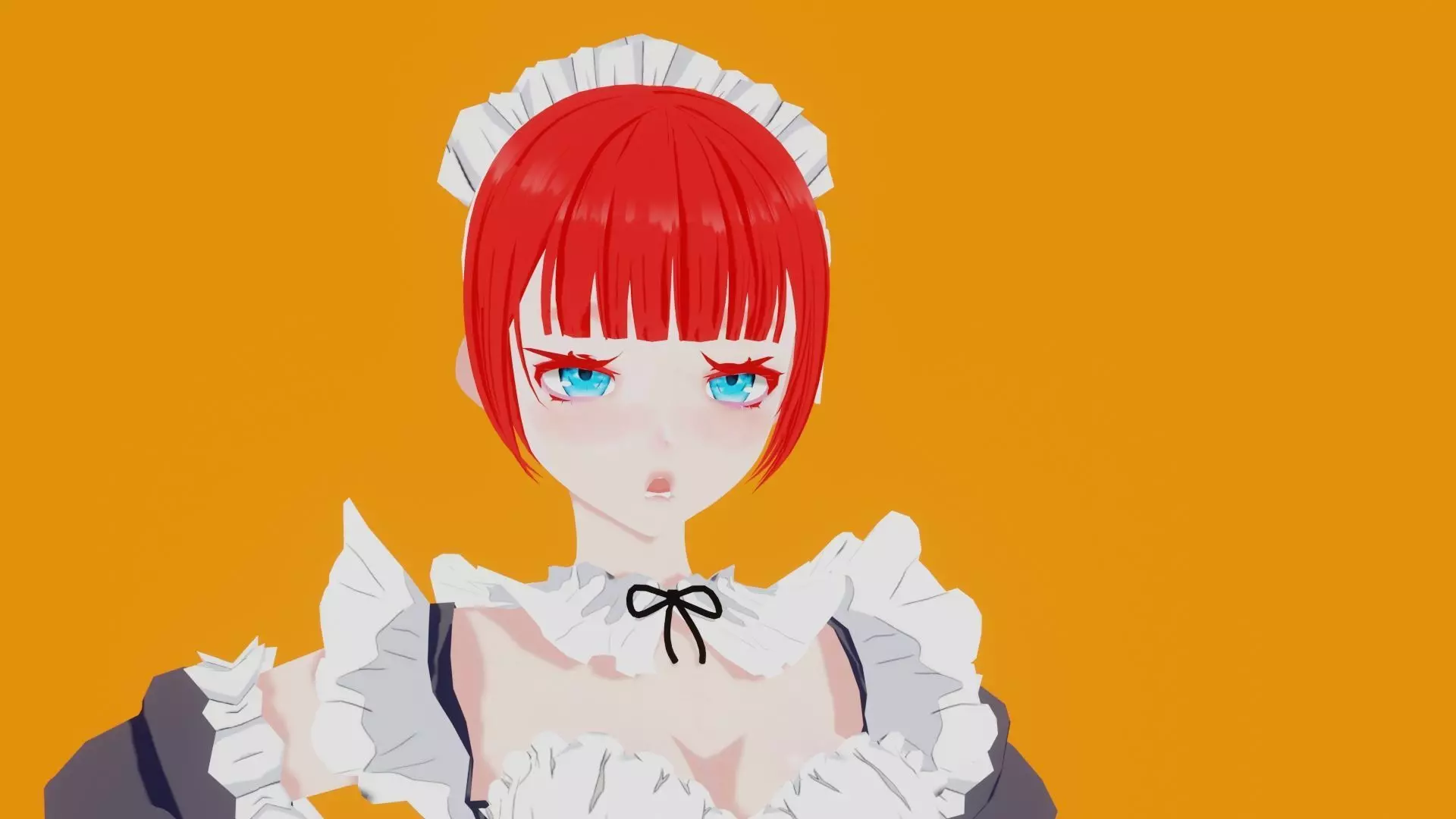 Anime Maid 3D model_0