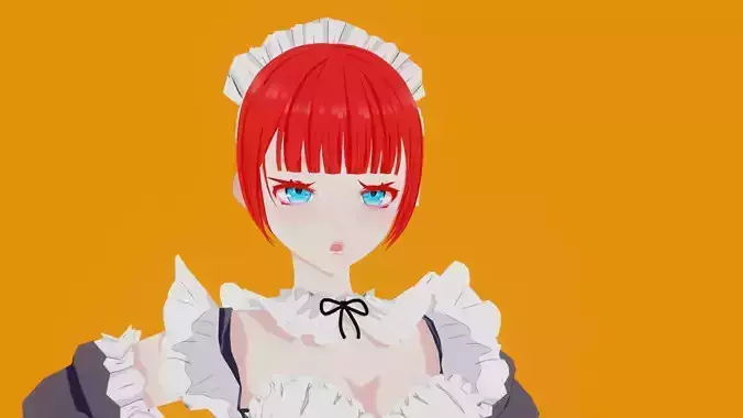 Anime Maid 3D model Anime Maid 3D model