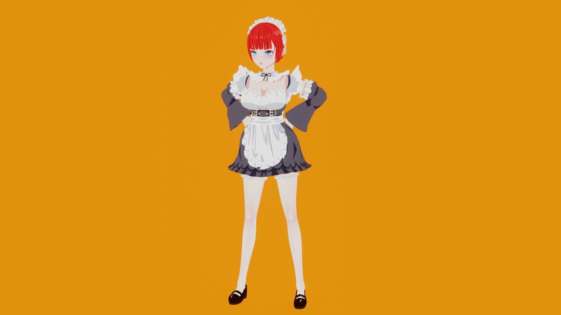 Anime Maid 3D model_3