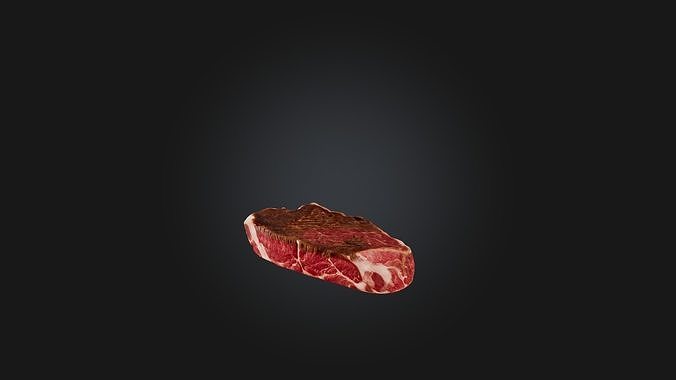 Porterhouse Steak Model Low-poly 3D model