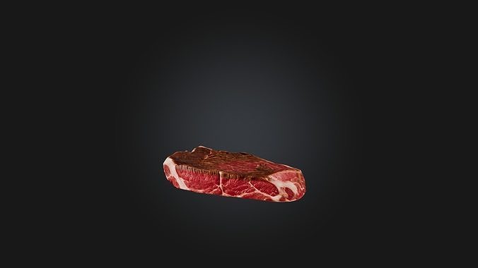 Porterhouse Steak Model Low-poly 3D model 2