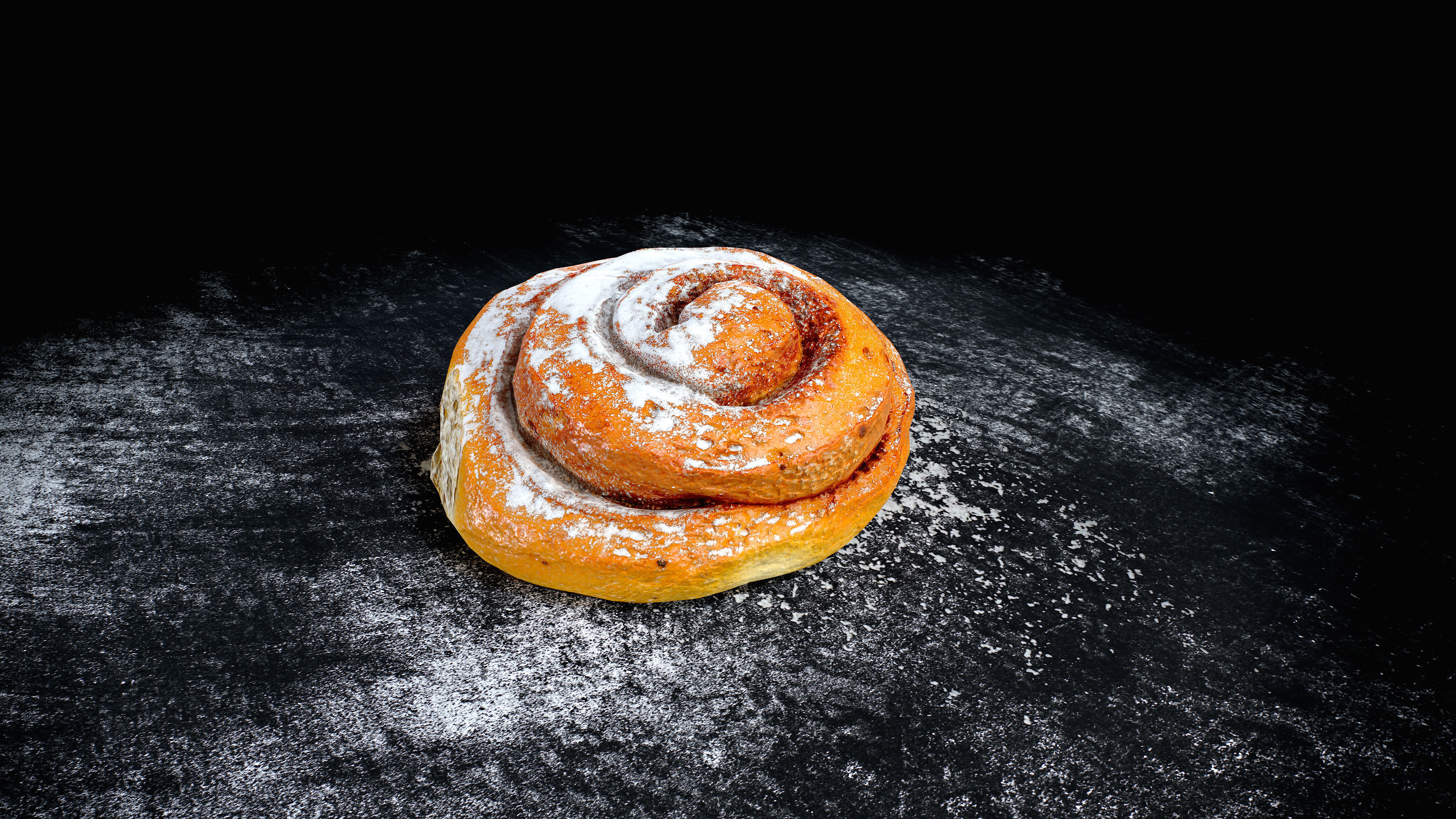 Swirl bun PBR Low-poly 3D model_1