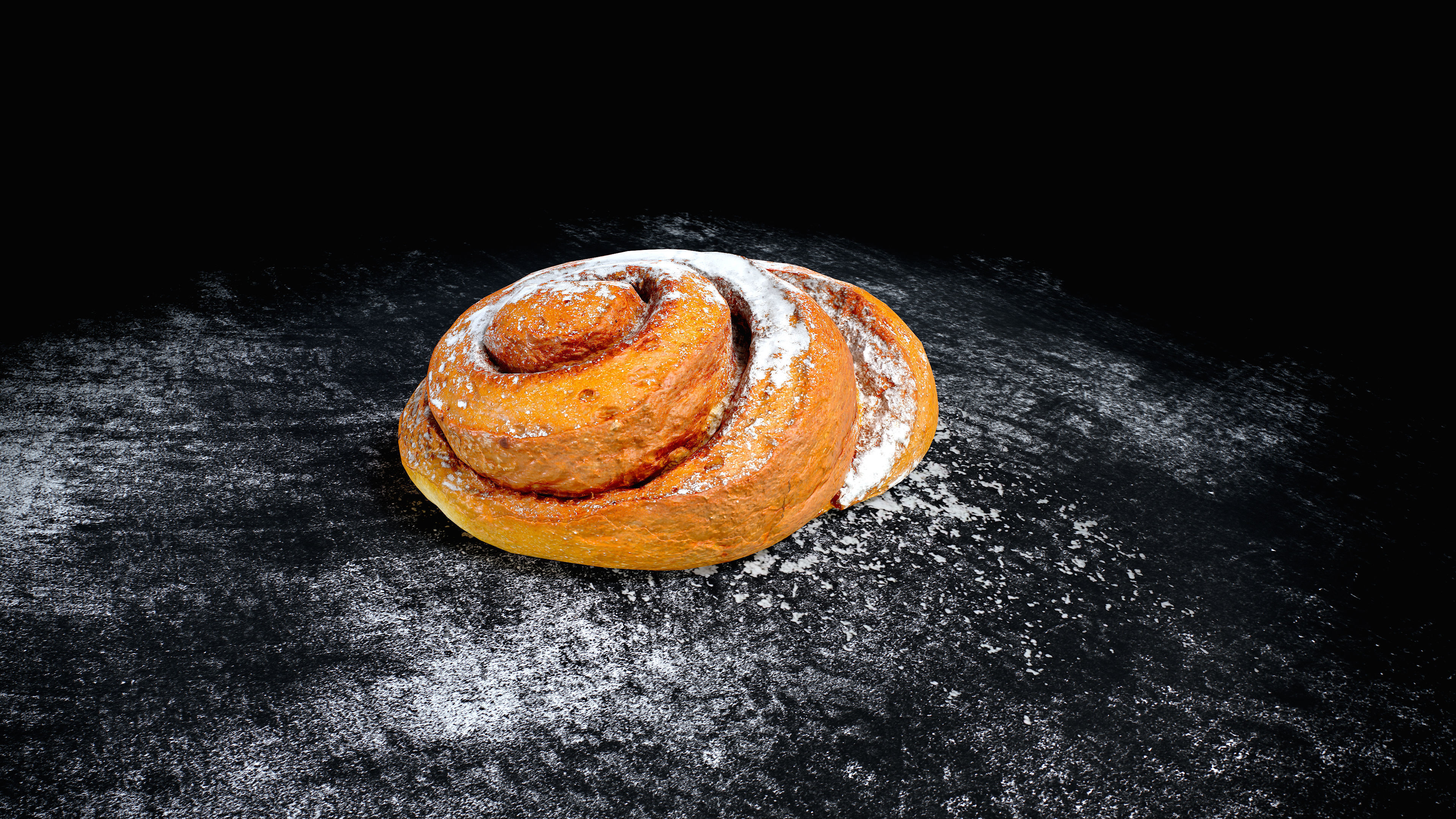 Swirl bun PBR Low-poly 3D model_3