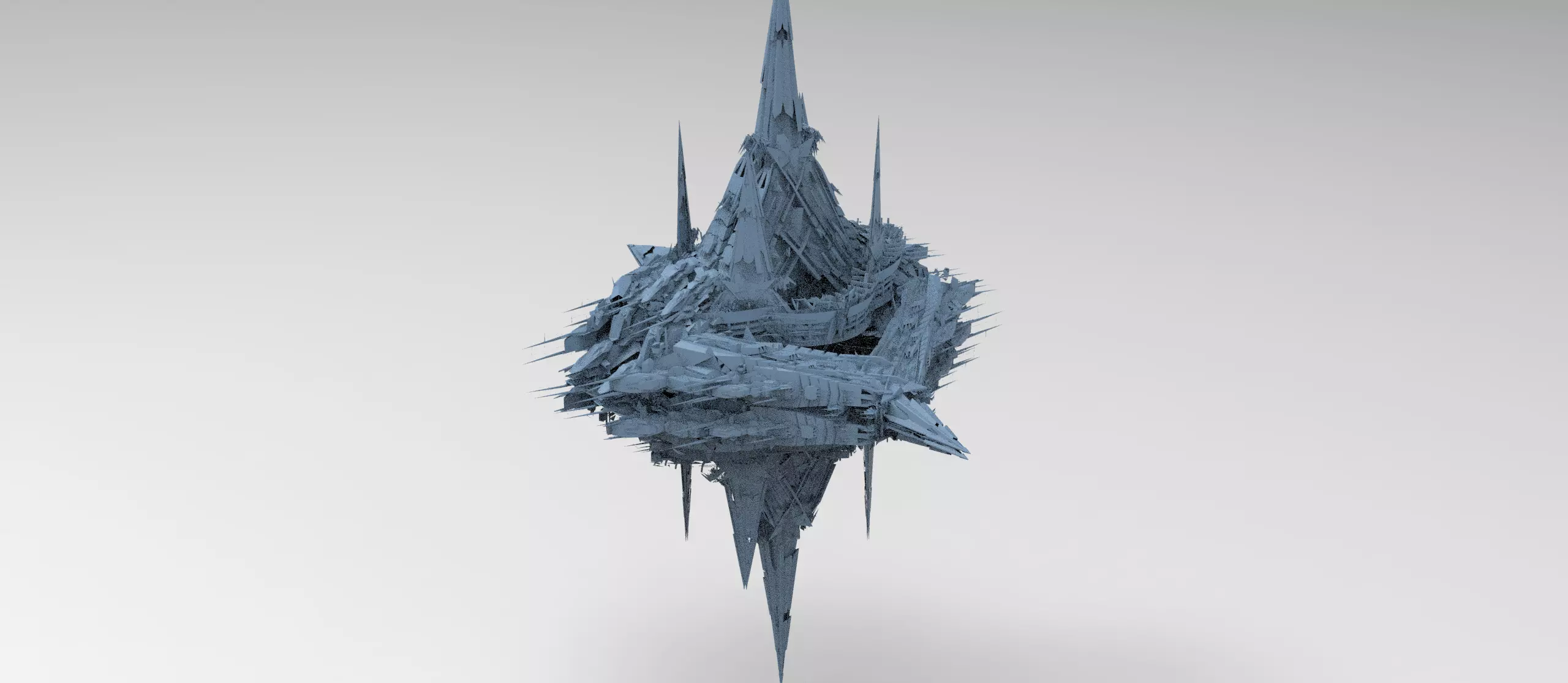 Cyberpunk magma oil rig  2 3D model_0