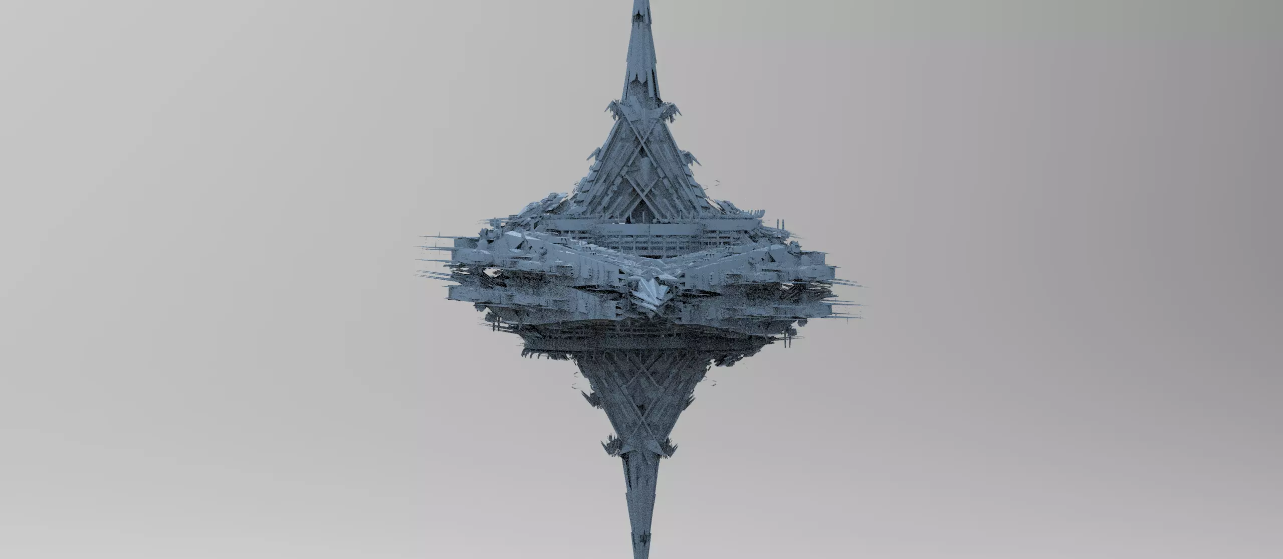 Cyberpunk magma oil rig 3 3D model_0