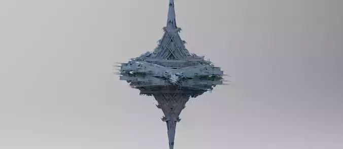 Cyberpunk magma oil rig 3