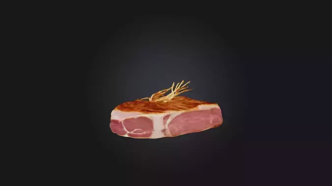 Pork Chop Model Low-poly 3D model