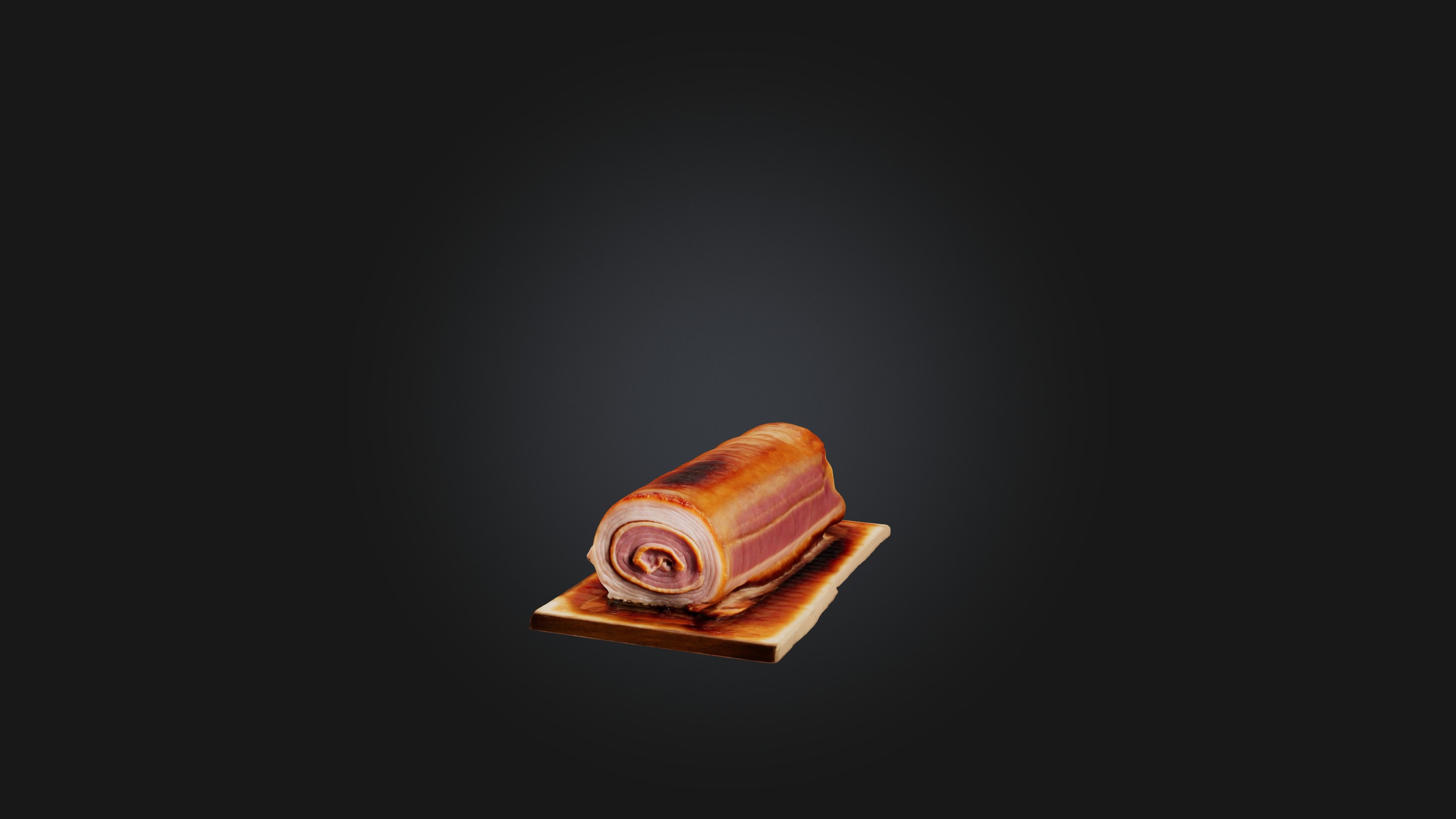 Pork Belly Model Low-poly 3D model_1
