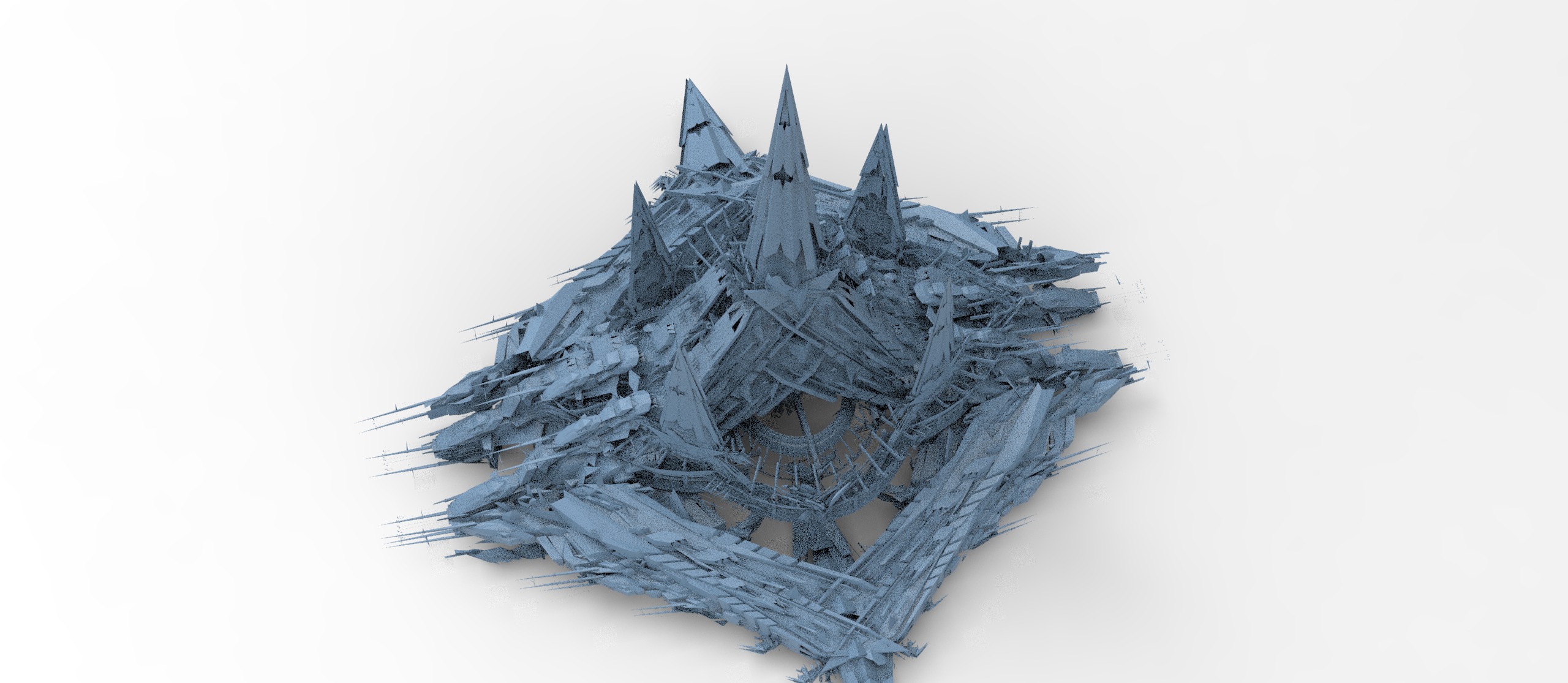 Cyberpunk magma oil rig 4 3D model_1