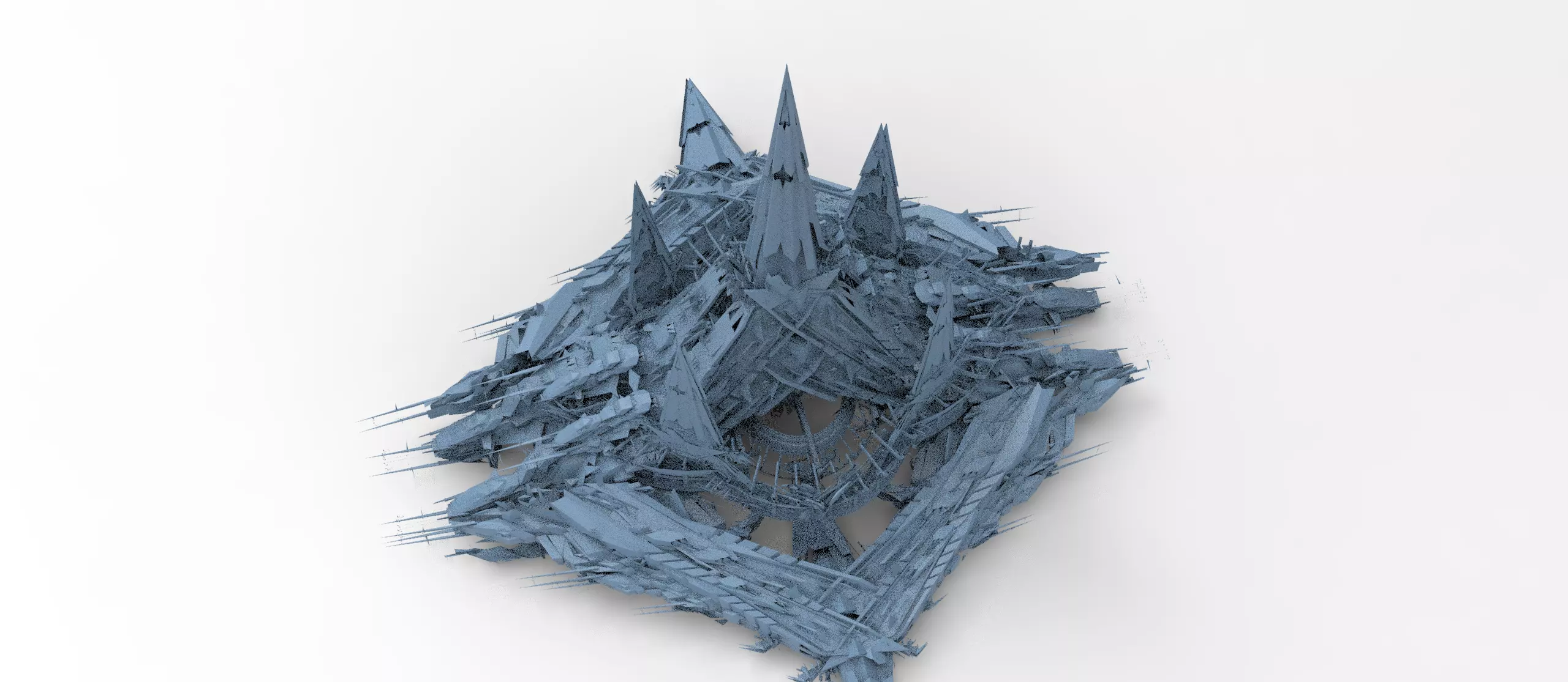 Cyberpunk magma oil rig 4 3D model_0