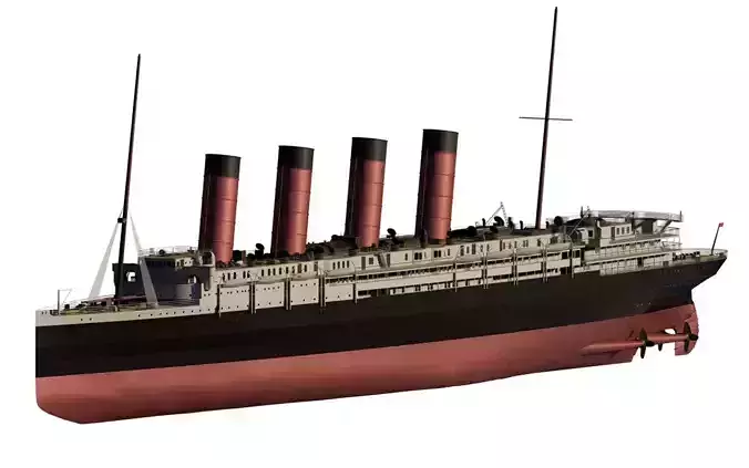 Lusitania with interior