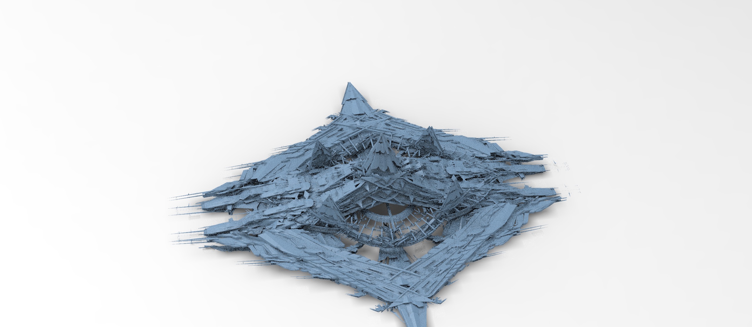 Cyberpunk magma oil rig base site 1 3D model_1