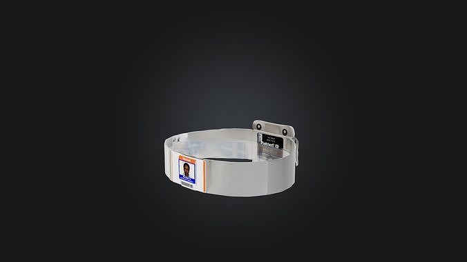 Patient ID Bracelet Low-poly 3D model