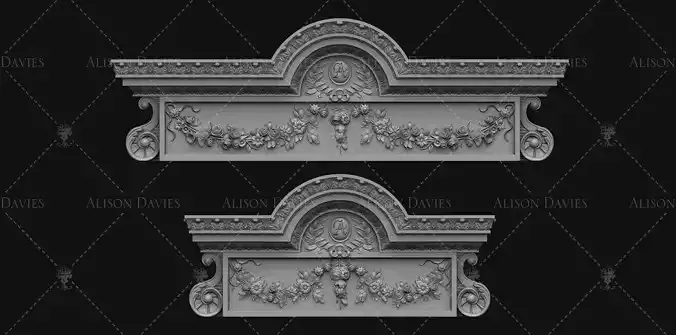 Door Pediment  3D printable model 3D print model