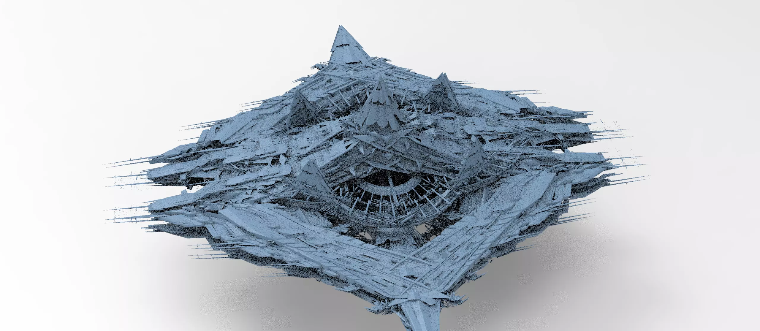 Cyberpunk magma oil rig 7 3D model