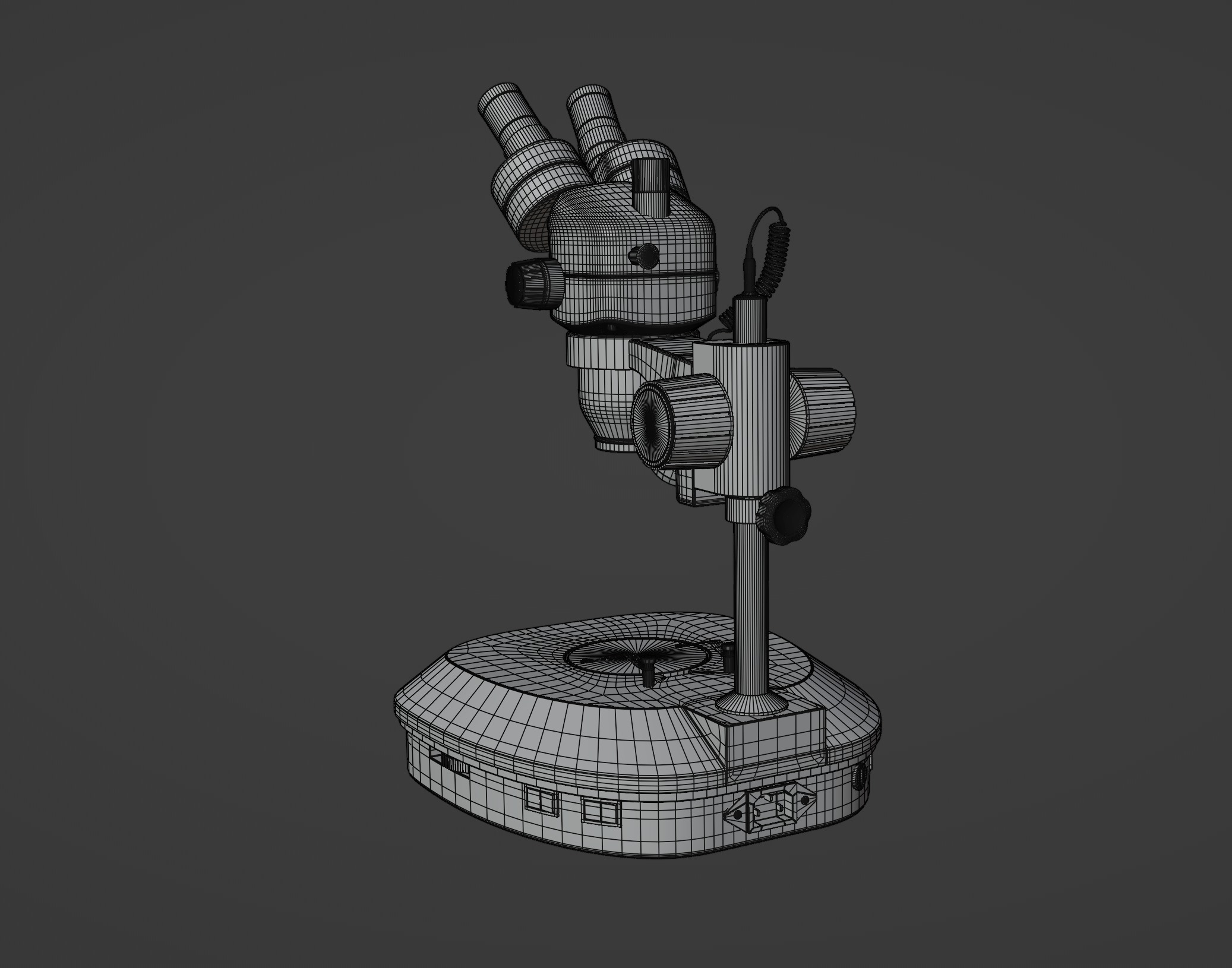 Microscope Low-poly 3D model_13