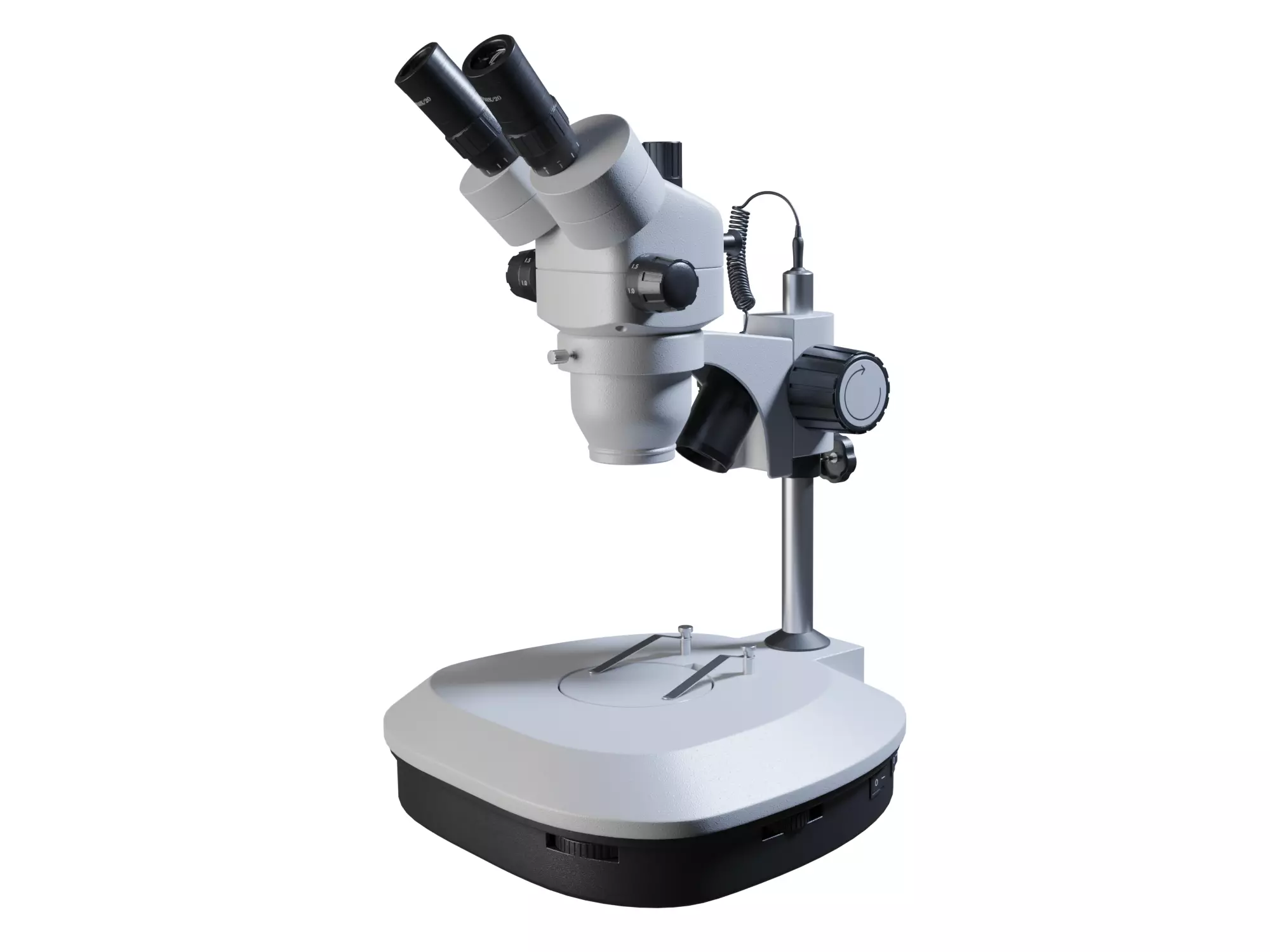 Microscope Low-poly 3D model_0